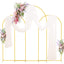 Trio Gold Metal Wedding Arch Backdrop Frame Party Stands 3pc/set - Gold